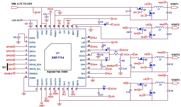 XRP7714 功能框图