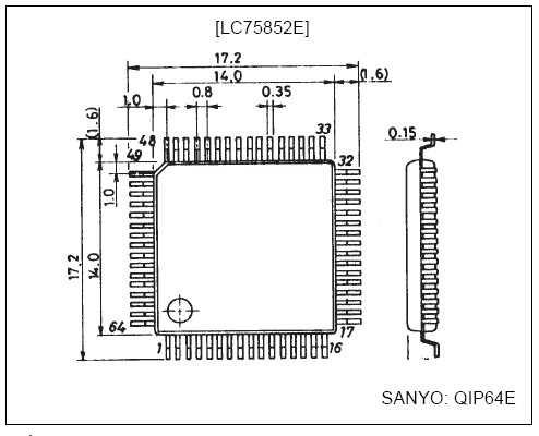 LC75852W:1\/2 Duty LCD Display Driver with K