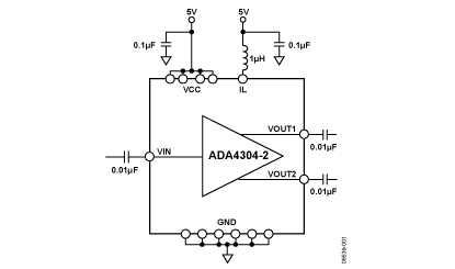ADA4304-2 功能框图