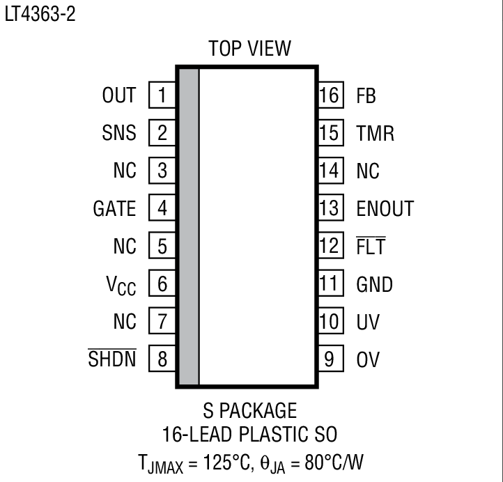 LT4363 Package Drawing
