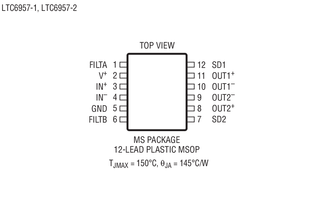 LTC6957-1 Package Drawing
