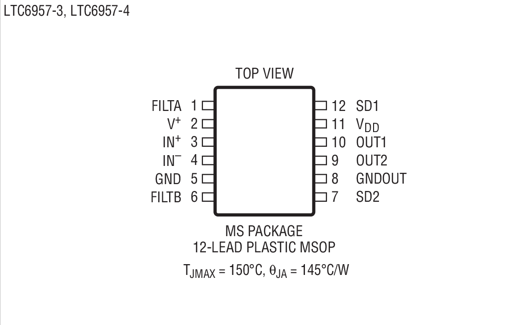 LTC6957-1 Package Drawing