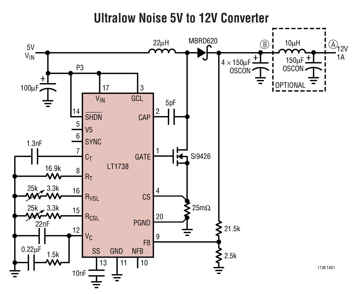 LT1738 Slew Rate Controlled Ultralow Noise DC/DC Controller _ BDTIC a