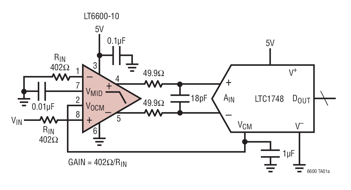 LT6600-10 Typical Application