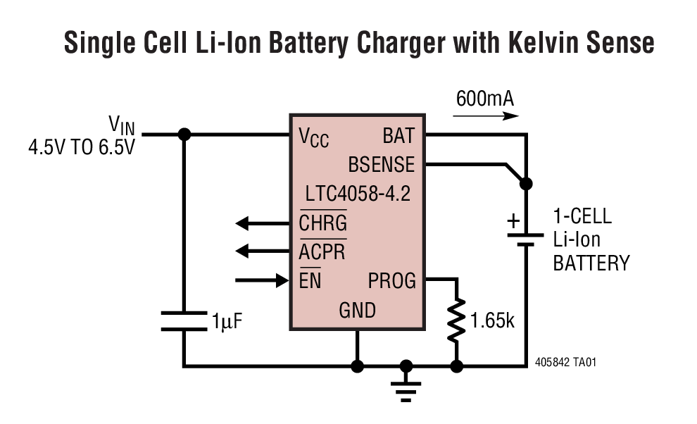 LTC40584.2 Standalone Linear LiIon Battery Chargers with Thermal
