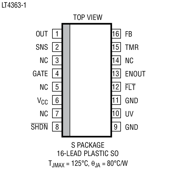 LT4363 Package Drawing