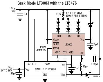 LT3003 典型应用