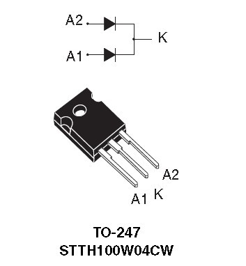 STTH100W04C 功能框图