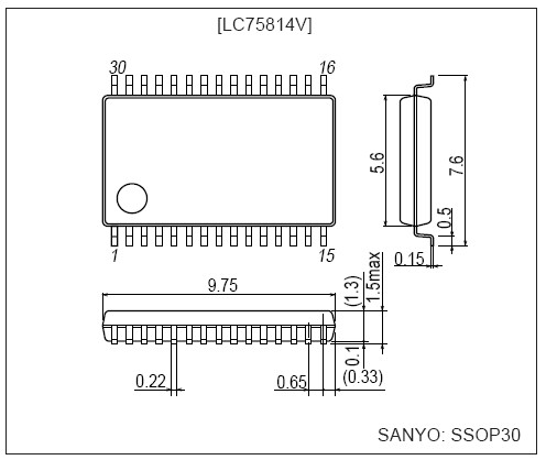 LC75814V: 1\/4 Duty LCD Display Driver_BDT