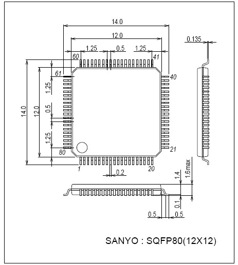 LC75886PW:1\/4 Duty, 1\/3 Duty LCD Driver wit