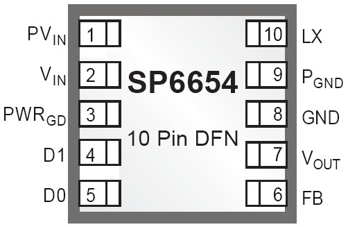SP6654 800mA高效同步补偿调节器_BDTIC代理SP6654