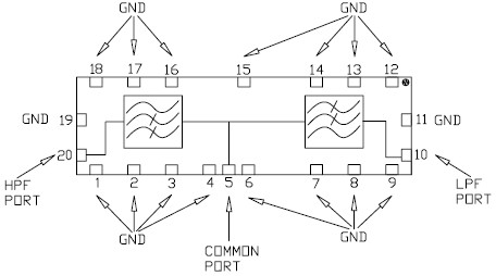 mafl-009511-cd0a10 catv diplex filter 5 - 42 / 52 - 1000mhz