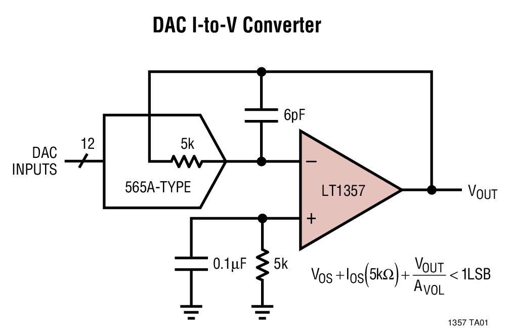 LT1357Typical Application LT1357 Typical Application