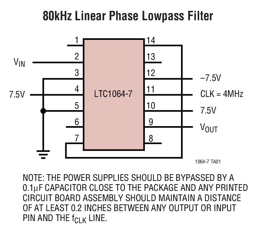 LTC1064-7Typical Application LTC1064-7 Typical Application