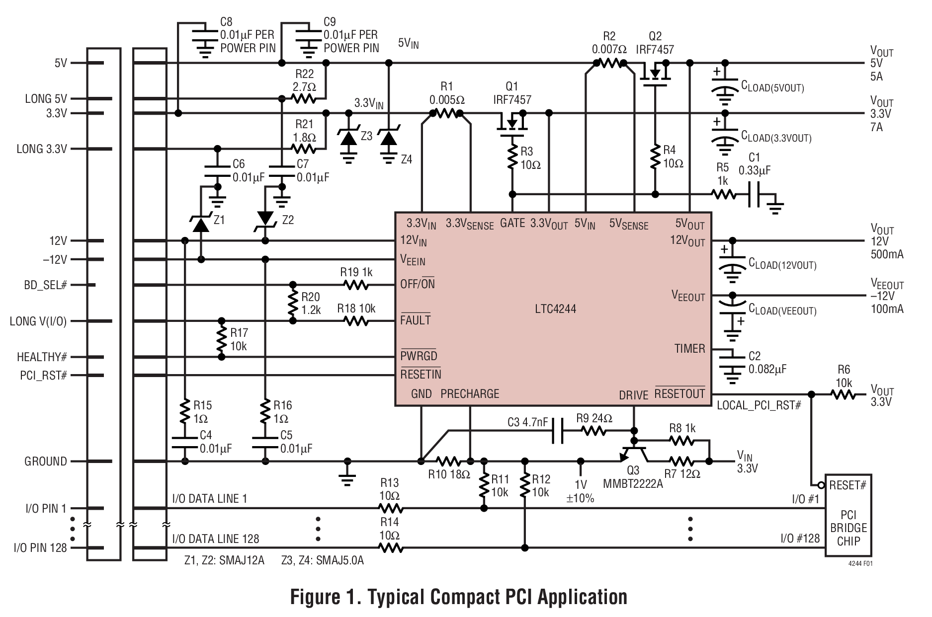 LTC4244Typical Application LTC4244 Typical Application