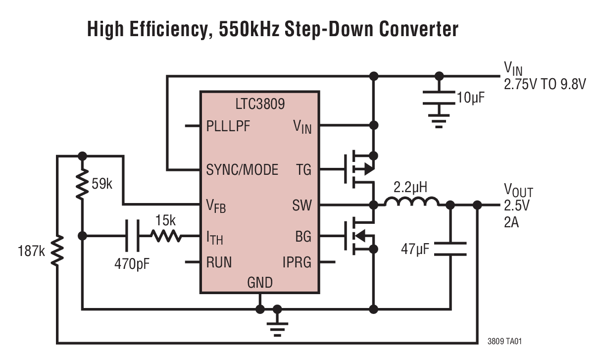 LTC3809 - No Rsense, Low EMI, Synchronous DC/DC Controller _ BDTIC a ...