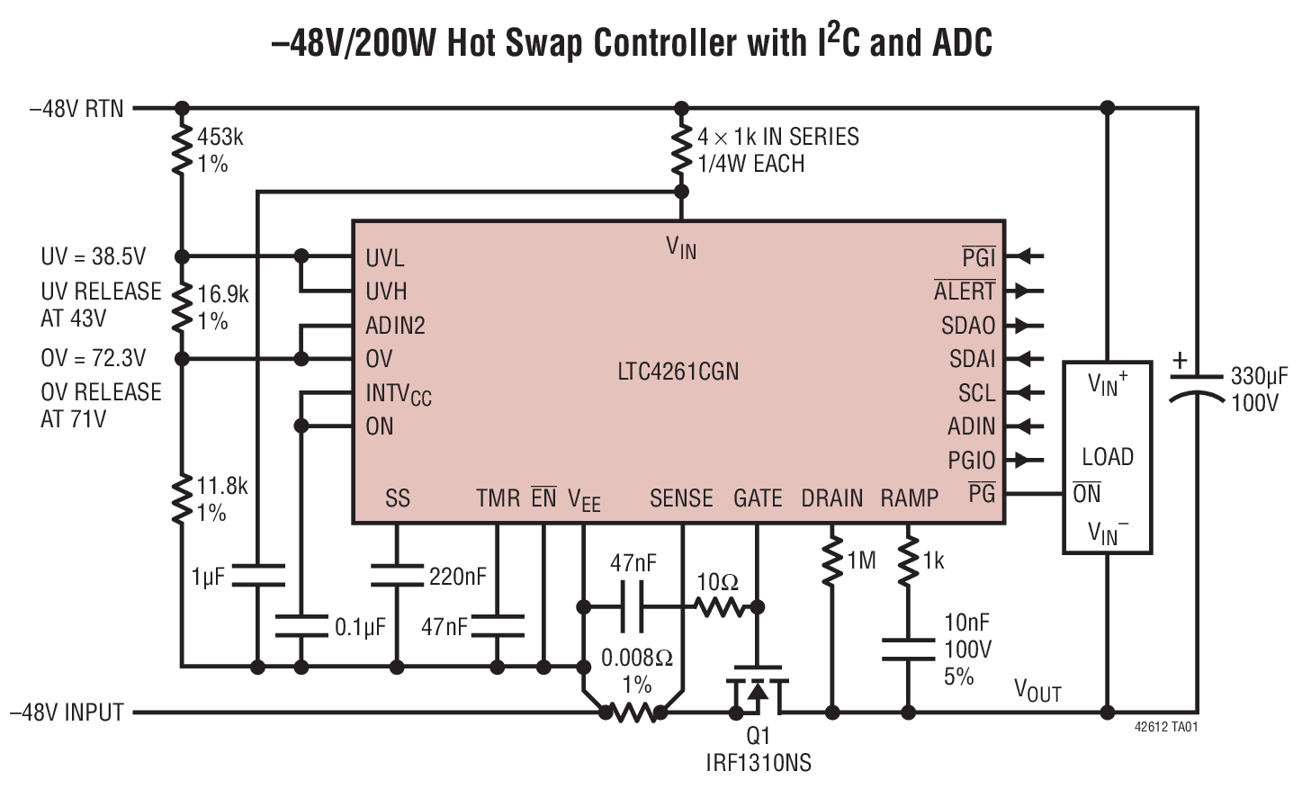LTC4261 / LTC4261-2Typical Application LTC4261 Typical Application