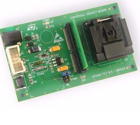 SBX-SOCKETBOARD Universal socket board for ST Microcontrollers in QFN20 ...