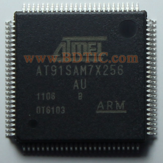 AT91SAM7X256B-AU 芯片正面图片