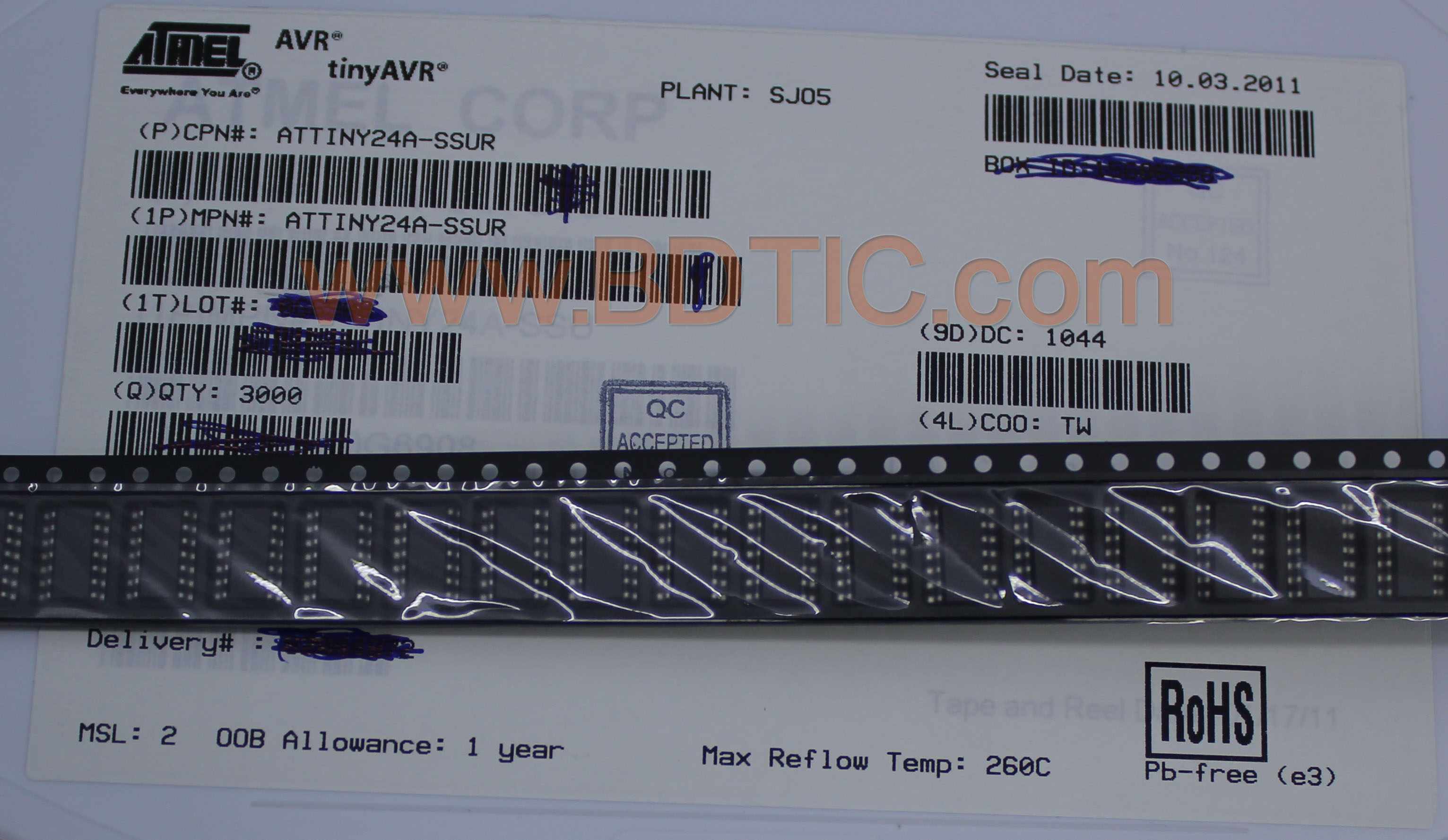 2 Pièces/lot ATTINY44A-SSU ATTINY44A ATTINY44 MCU 8BIT 4KB Flash SOP-14